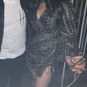 Metallic Black House of CB dress